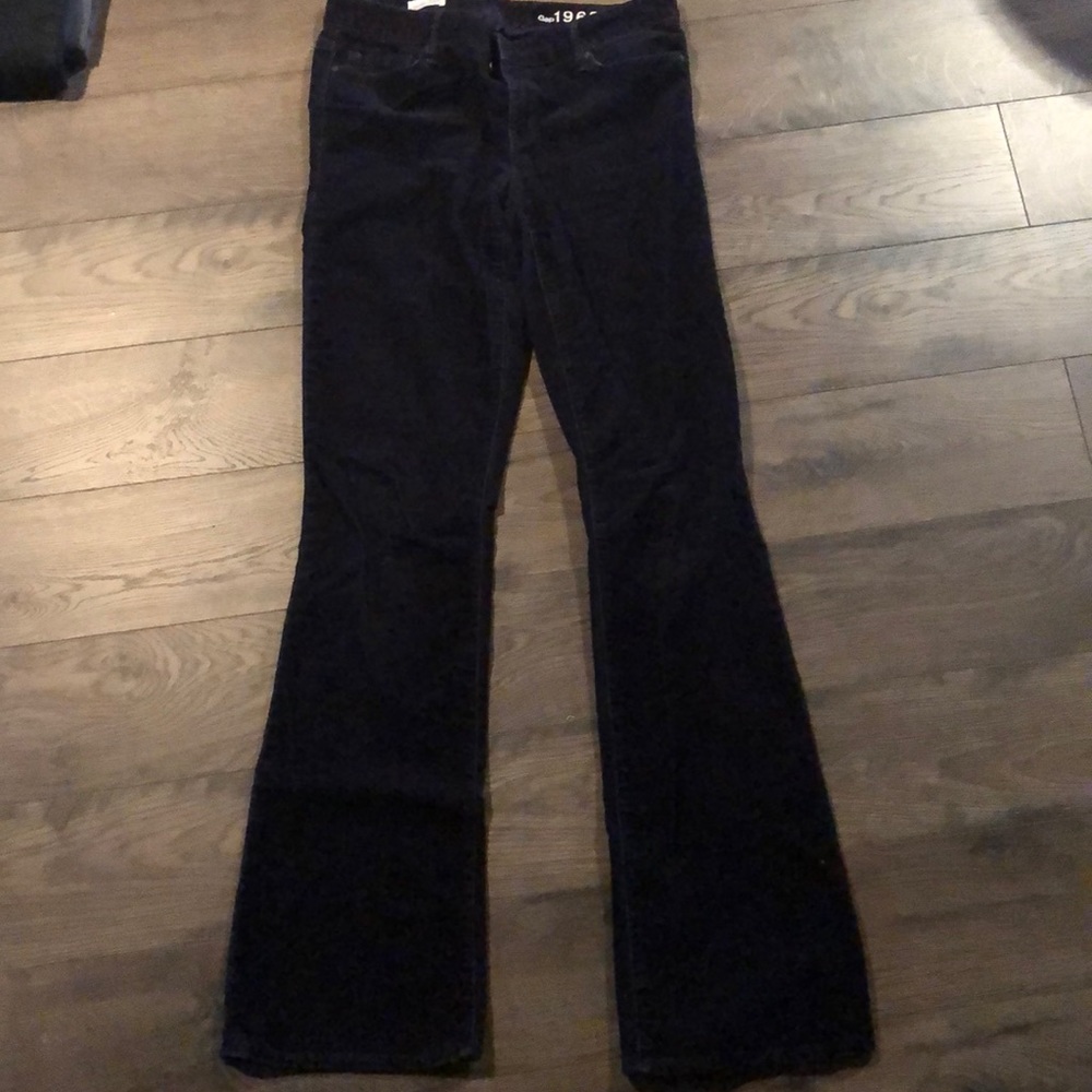 Navy corduroy bootcut pants